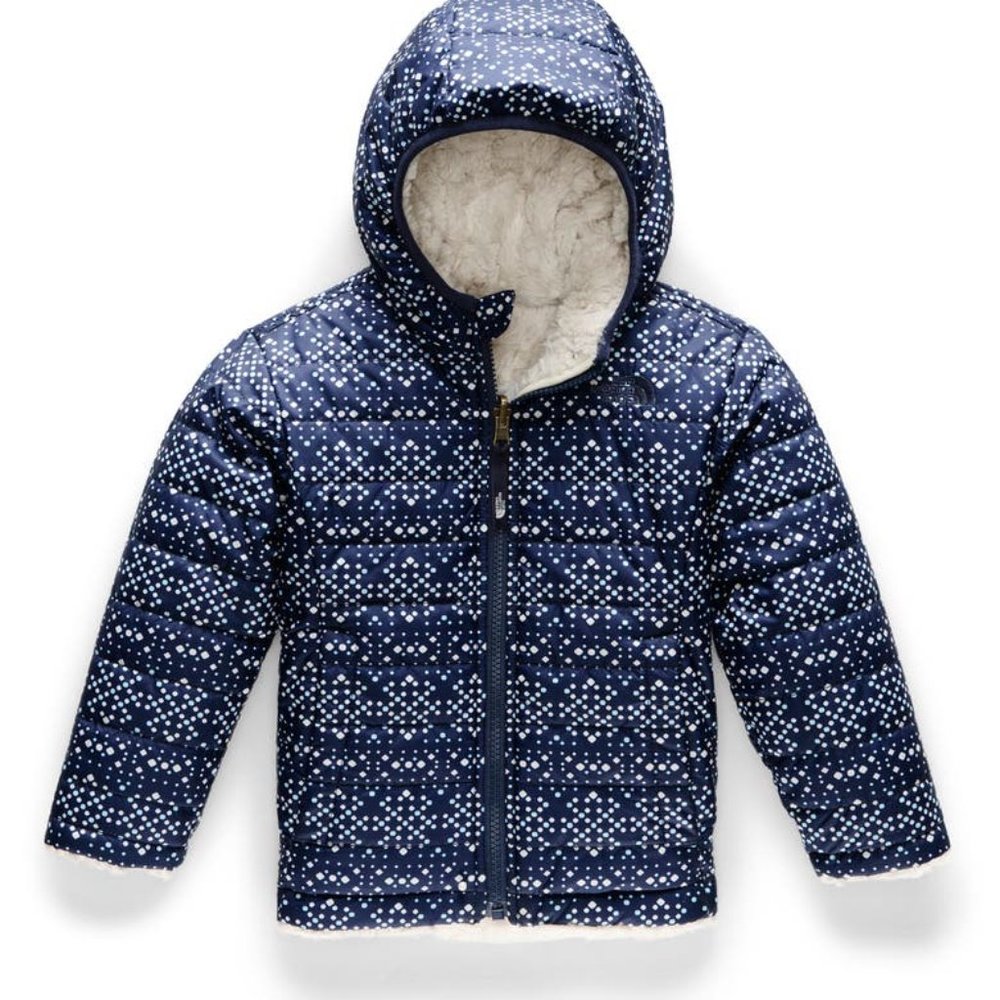 North Face Girls Toddler Mossbud Swirl Reversible Heatseeker Jacket NWT